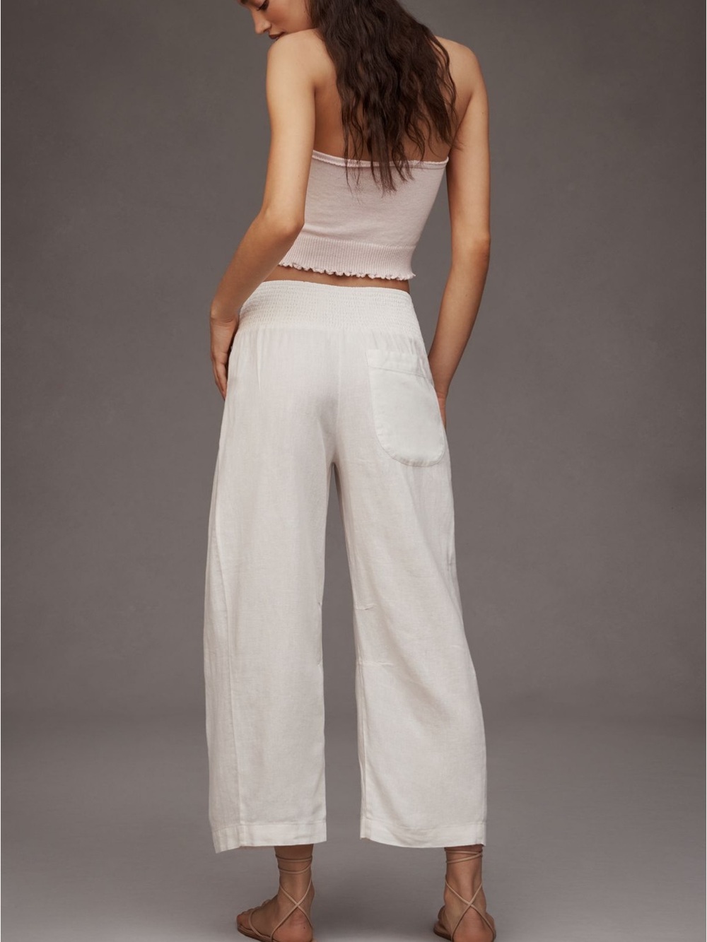 Pilcro x Anthropologie Reese linen blend pull on pants size XS tall - Picture 3 of 11